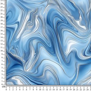 Hovedbilde Bambus French Terry Bl&aring; Marmor