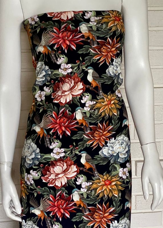 Jersey Store blomster på svart