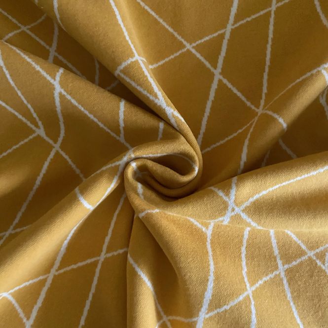 Hovedbilde Strikket jacquard OffWhite/Sennepsgul- stort ...