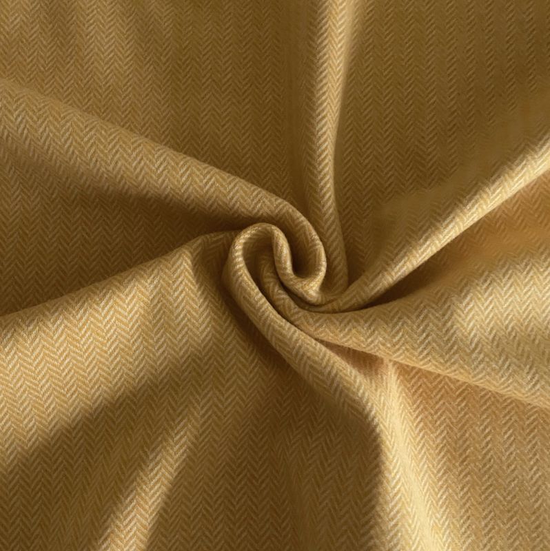 Strikket jacquard OffWhite/Sennepsgul- lite mønster