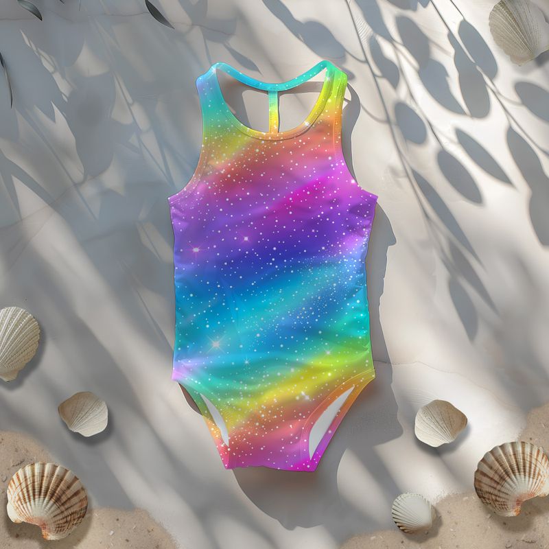 Swim-lycra - Regnbuegalakse