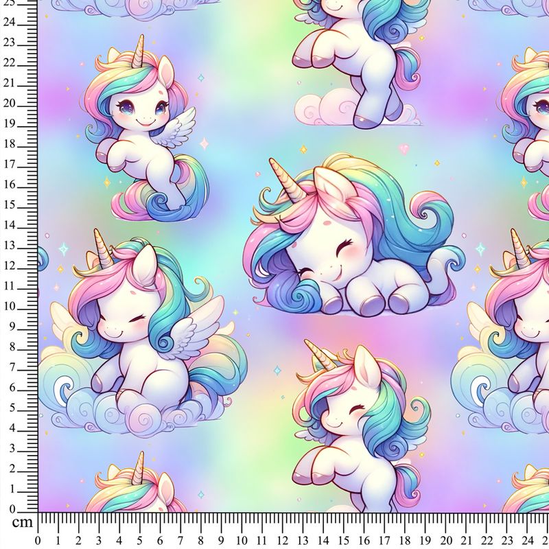 French terry Happy Unicorns