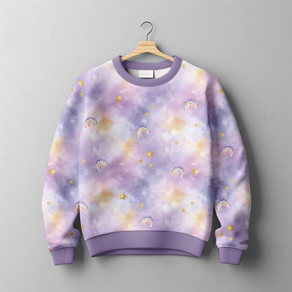 French terry Rainbow Tale Bakgrunn