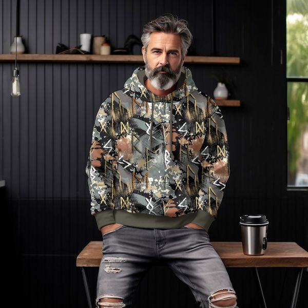 B&oslash;rstet French Terry Runespill